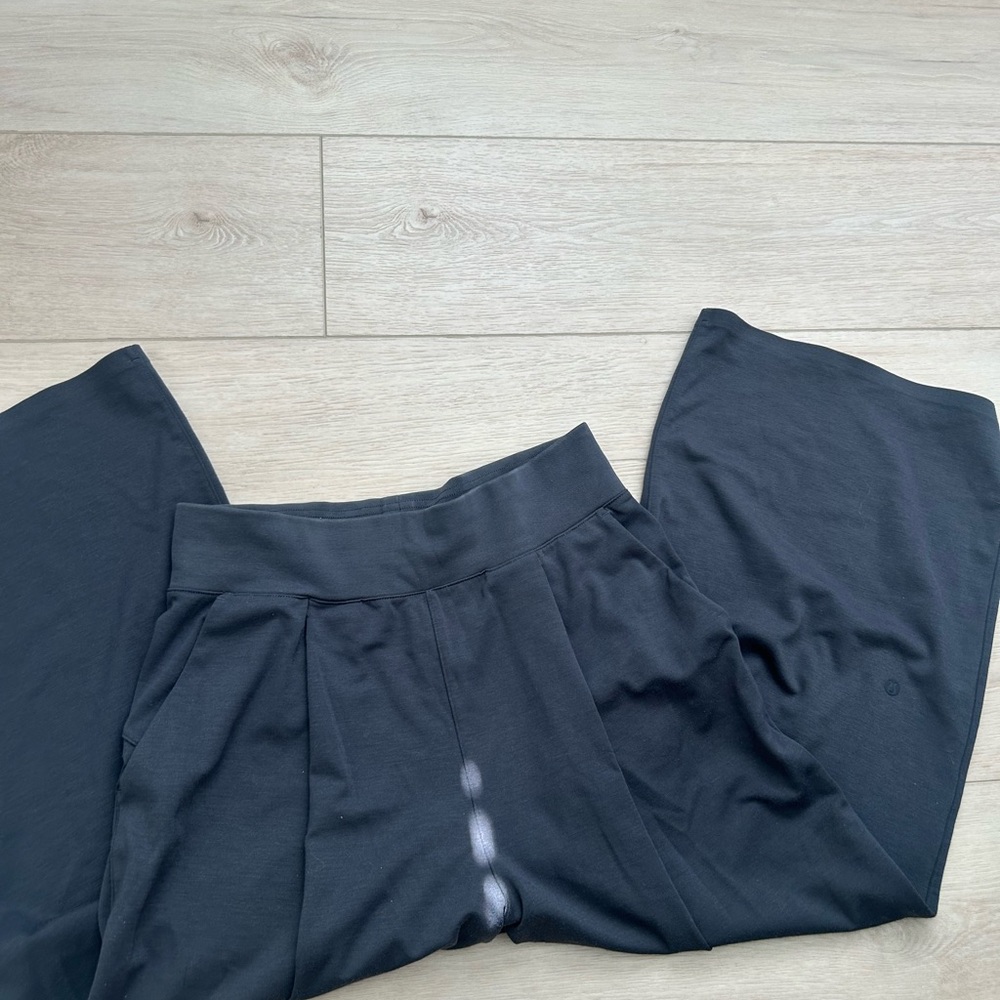 lululemon athletica Charcoal Wide-Leg Lounge Pants